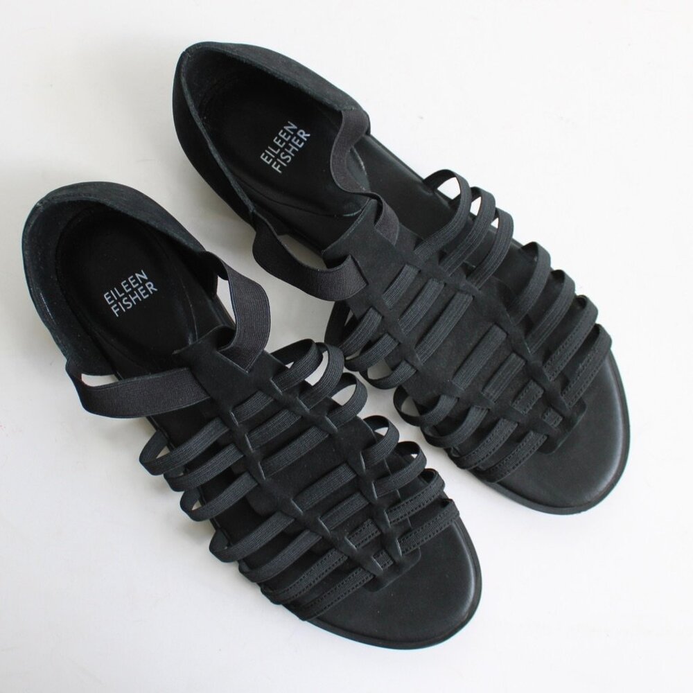Eileen Fisher Black Strappy Sandals